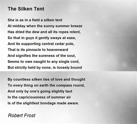 psyche0131 make love in the tent|The Silken Tent by Robert Frost (Poem + Analysis).